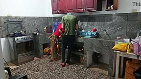 perverted neighbor in uniform shows her huge young 18+ ass and everything while the guy is there 😏