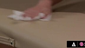 New Masseuse Pleases Boss With Oiled Tribbing