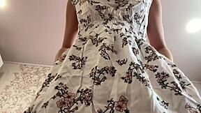 slutty step sister teases with wet pussy fingering close-up