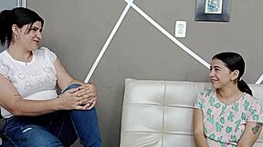 Sensual Homemade Sex Of Two Young Lesbians At Night