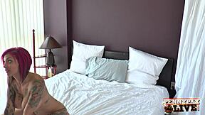 Hot Redhead Penny Pax and Anna Belle Peaks Behind Scenes