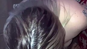 Big squirt during nasty cum blowjob and backride, cumming twice with fat slut.