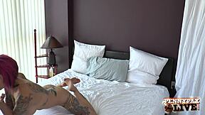 Hot Redhead Penny Pax and Anna Belle Peaks Behind Scenes