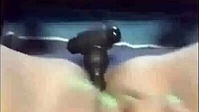 She’s pounding her pussy and ass with huge dildos for wild orgasms.