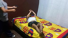 i found my mother in law grabbin herself in my apartment then she asked for help to complete the homemade sex tape 1