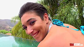 Hottie naturală târfă Brooklyn Gray face sex anal ass to mouth cu sufocare și ejaculare