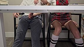 Students entertain during boring lecture