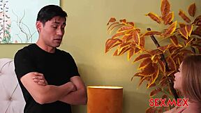 petite 18+ latina gets quickie blowjob from busty milf elizabeth lara