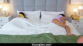 Asian teen trio bonds with intense threesome action on YoungJav