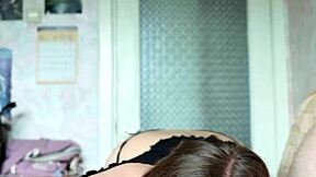 Petite 18+ Babe Gives Blowjob And Rimjob, Pushing Tongue Deep In Asshole