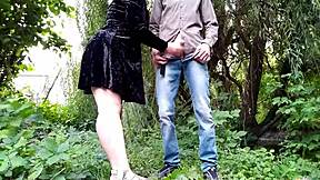 Bent Over and Fucked Mother in Law Doggystyle Outdoors! Wild Park Action!