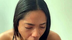 Amateur Couple in POV Blowjob with Stepdad's Huge BBC and Kissing