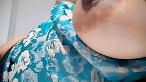 i watched this curvy latina babe playing with her big tits after the party