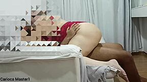 the hot brunette neighbor pretends to be a saint while getting fucked by a big cock