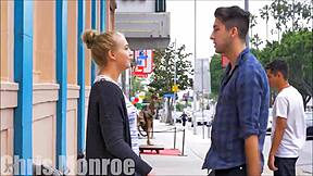 Passionate Kissing With Girlfriend In Public Outdoor Setting