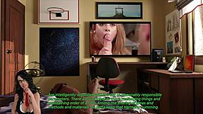 She plays doll house with big tits and monster cock