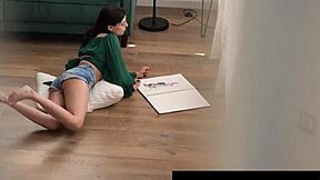 petite hottie brought to intense orgasm by college crush