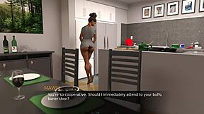 She plays doll house with big tits and monster cock