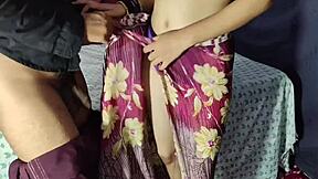 Gorgeous young desi bhabhi with big tits in saree gets fucked hard