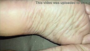 Amateur Guy Licks Stepmother's Soles And Cums On Her Feet In Taboo Fetish