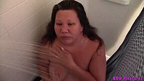 Naughty BBW housewife enjoys being naked