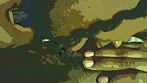 Ebony Dildo Tongue Tag Team On Wet Pussy