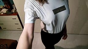 Girl fucks guy in humiliating outdoor scene.