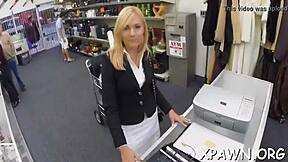 naughty beauty says, 'pay me cash for sex in the shop.'