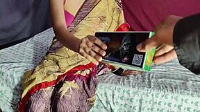 Gorgeous young desi bhabhi with big tits in saree gets fucked hard