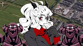 The office lady works hard