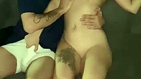 Beautiful natural tits ass gets fucked at party ending in anal