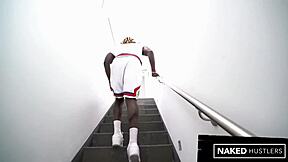 Ebony Stepsister Sucks Step Brother's Huge Dick