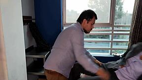 Tailor measures my ass, then fucks my pussy deeply.