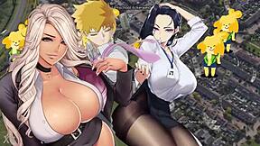 The office lady works hard