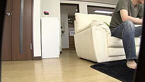 Frustrated Japanese wife goes wild in AV debut, riding hard for endless climaxes.