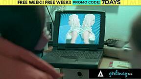 Hey, wanna watch a futuristic milf steal a vintage nerd’s virginity in a wild threesome?