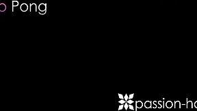 passion-hd pong game turns naughty with brunette jenna jay giving oral and cumshot