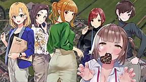 The office lady works hard