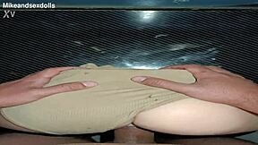 Trailer Candy in Beige Panty Gets Bent Over for Vaginal Sex