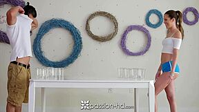 passion-hd pong game turns naughty with brunette jenna jay giving oral and cumshot