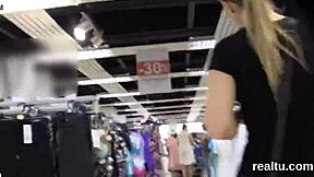 Exquisite Czech teen seduced in shopping centre, nailed in POV.