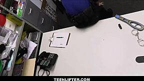 Teenlifter - Nerdy Blonde Shoplifter Fucked By Guard - Kallie Taylor