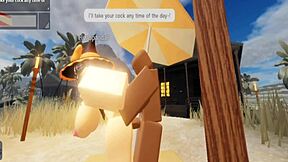 Robloxian Witch Takes a Hard Pounding from Black Stud