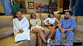 Dr Tampa examines Genesis during her first gyno checkup