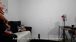 Secretary interview requires anal moaning and handjob for hiring