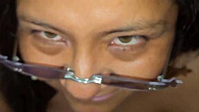 bbw swallows milk from big tits cum!