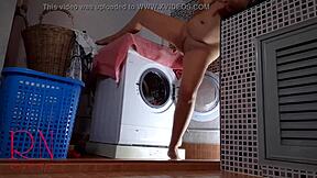 i love watching domination in the laundry room