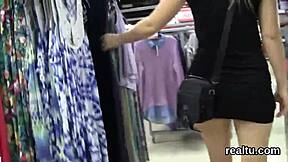 Exquisite Czech teen seduced in shopping centre, nailed in POV.