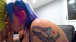 Cum slave pervert Daniel worships Livie Blainn's body