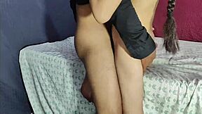 desi bhabhi gets crazy with her husband in the bedroom, cum inside her pussy 😈